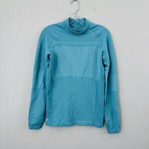 Decathlon Blue Ribbed Pullover Sweater Women’s Size L